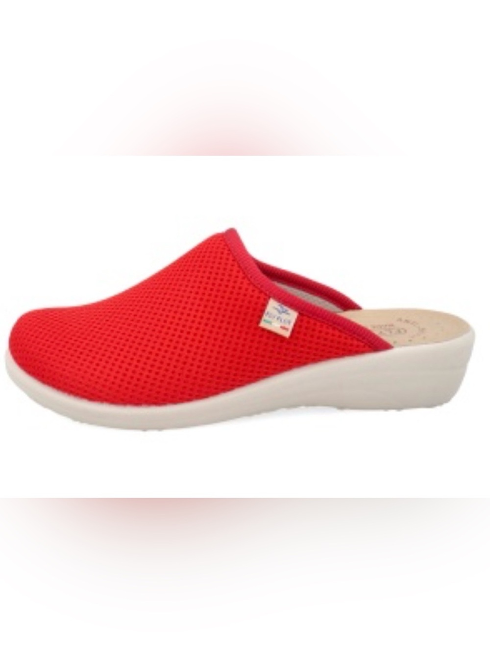 Women's Red Slip-On Comfort Mule